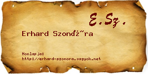 Erhard Szonóra névjegykártya
